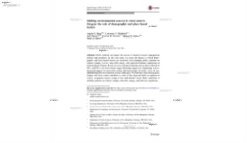 Shifting environmental concern in rural eastern Oregon: the role of demographic and place-based factors